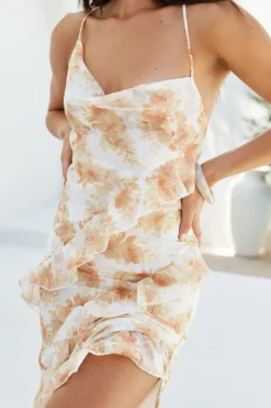 Enchanted Eve Midi Dress Orange