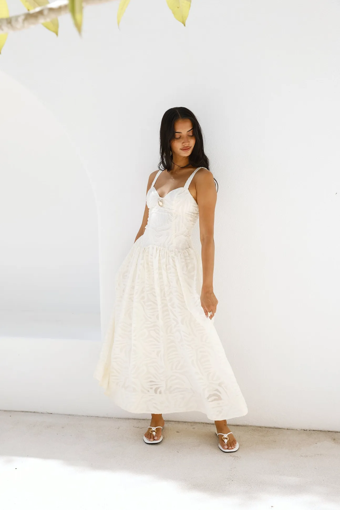 Enchanted Mist Maxi Dress Cream