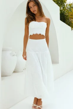 Enjoy Daylight Maxi Skirt White