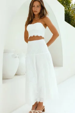 Enjoy Daylight Maxi Skirt White