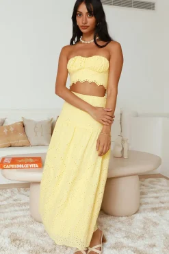 Enjoy Daylight Maxi Skirt Yellow