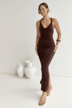 Enora Maxi Dress Espresso