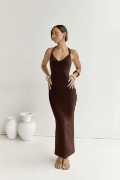 Enora Maxi Dress Espresso