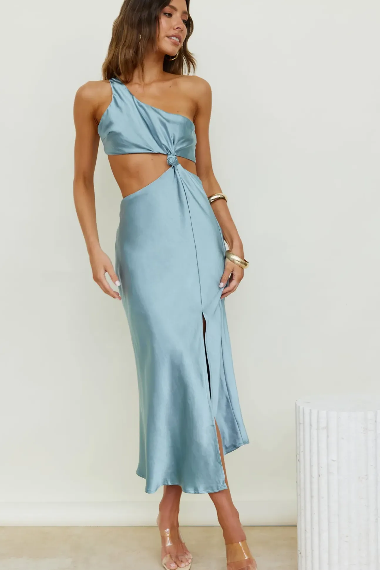 Evening Stars Midi Dress Light Blue