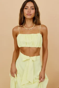 Evolving Heart Crop Top Yellow