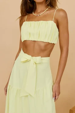 Evolving Heart Crop Top Yellow