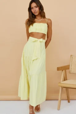 Evolving Heart Crop Top Yellow