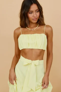 Evolving Heart Crop Top Yellow