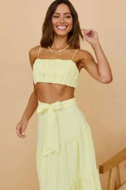 Evolving Heart Crop Top Yellow