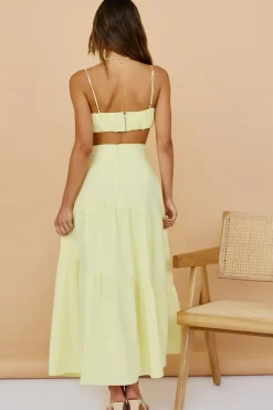 Evolving Heart Crop Top Yellow