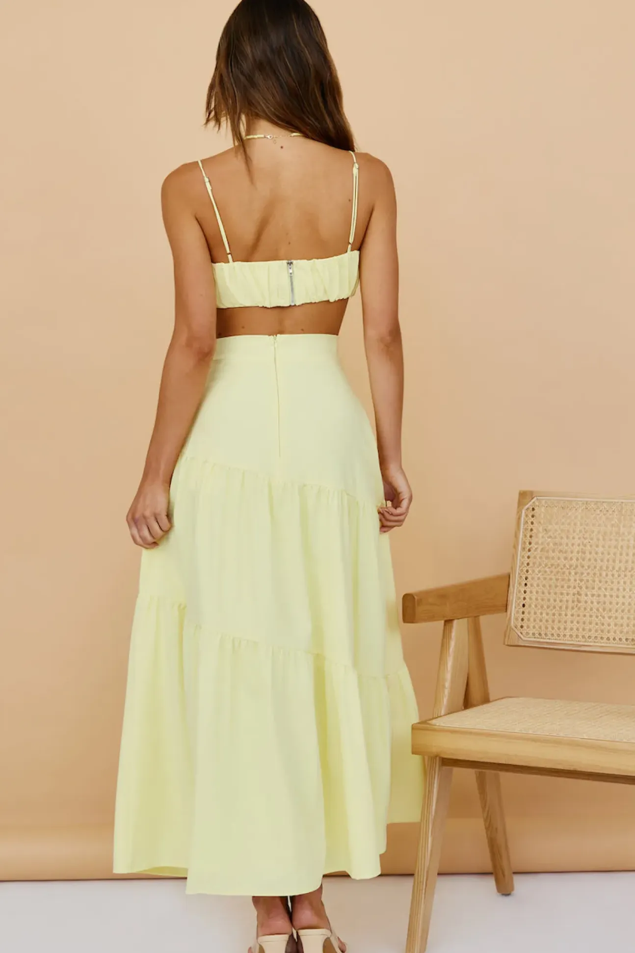 Evolving Heart Crop Top Yellow
