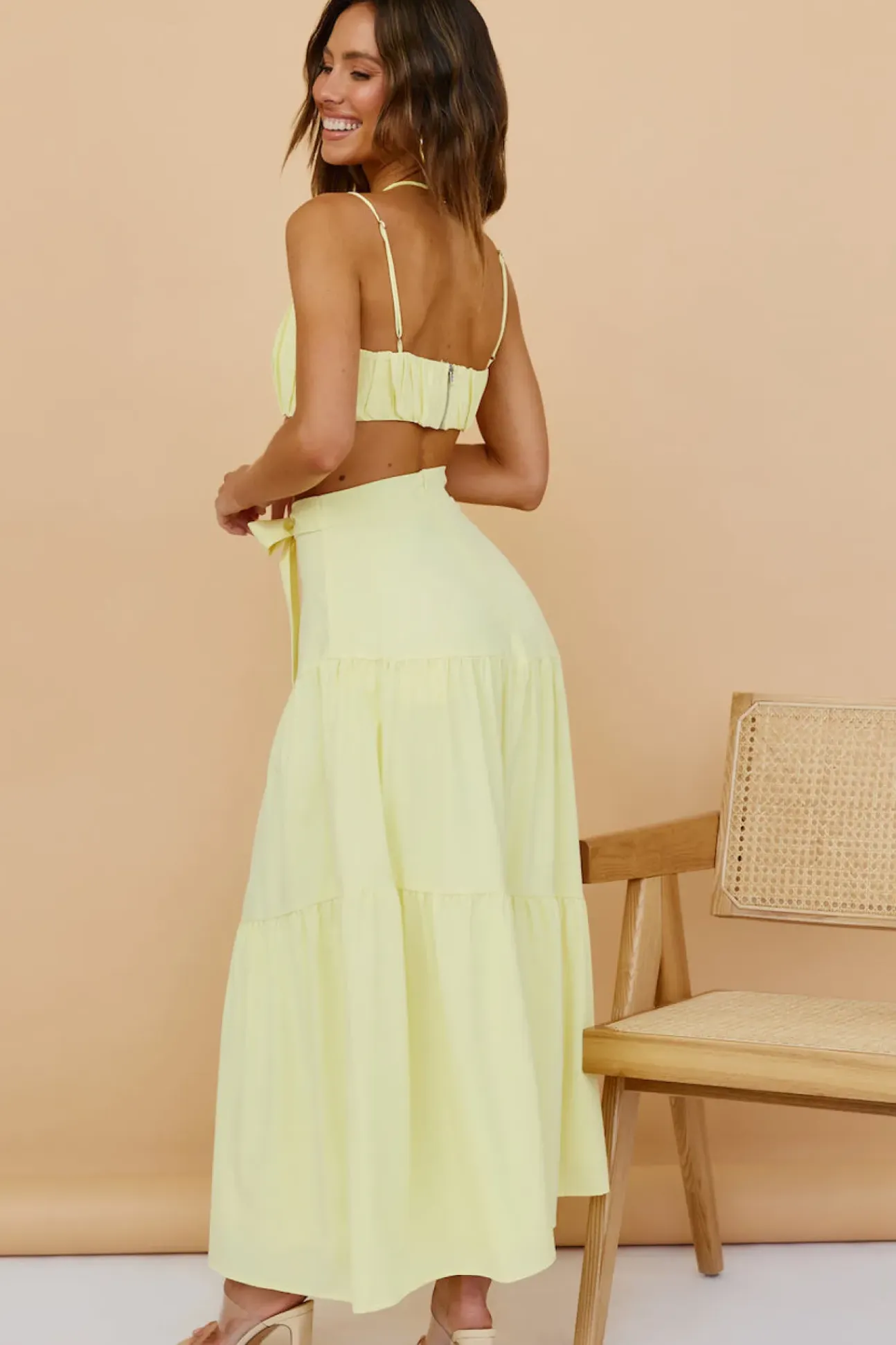 Evolving Heart Crop Top Yellow