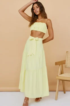 Evolving Heart Maxi Skirt Yellow
