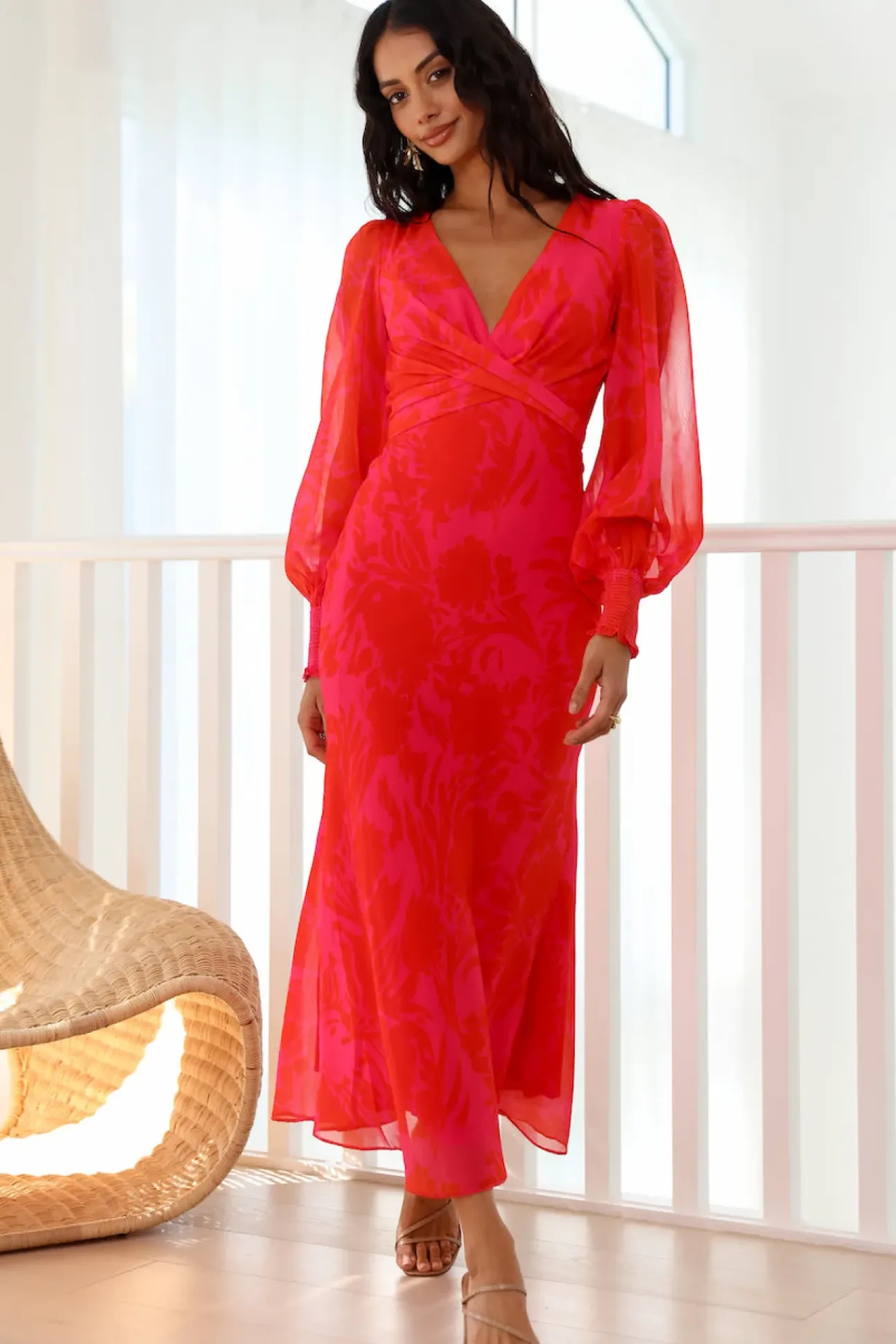 Exactly Right Maxi Dress Red