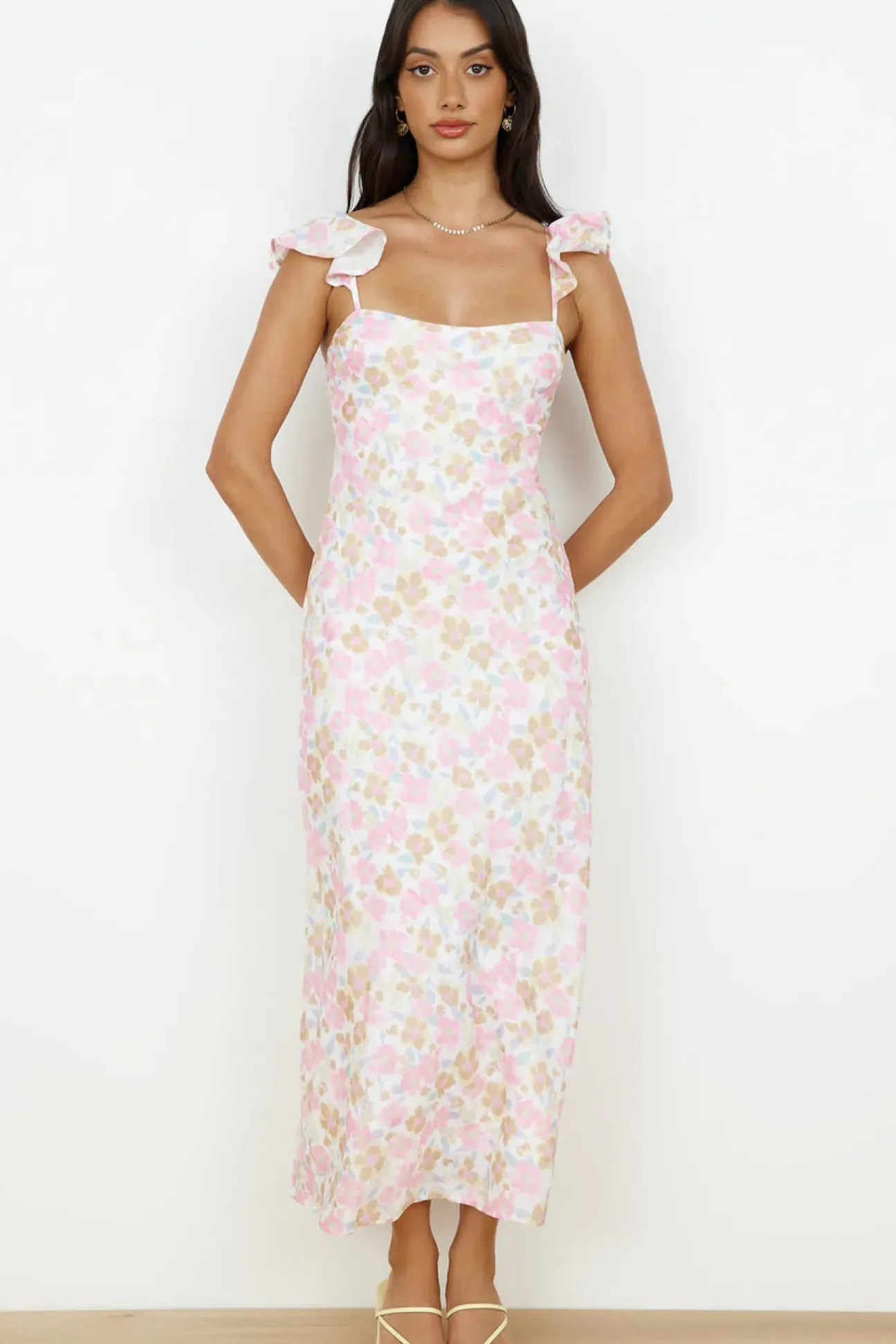 Fall Into Place Maxi Dress Pink