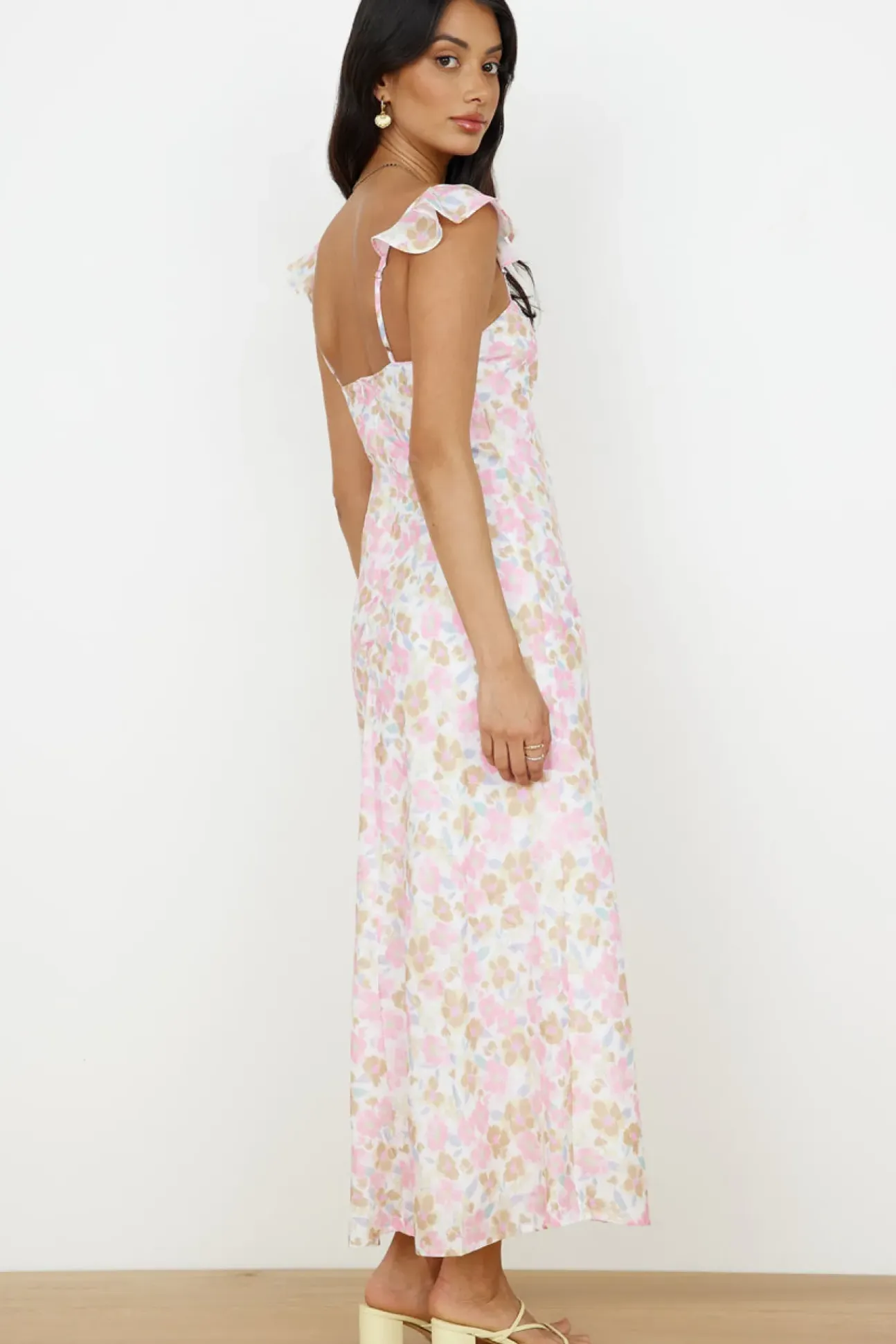 Fall Into Place Maxi Dress Pink