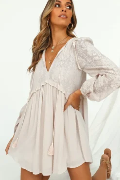 Fancy Evening Dress Nude