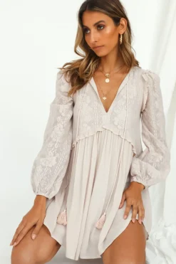 Fancy Evening Dress Nude