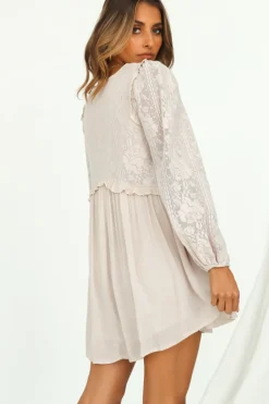 Fancy Evening Dress Nude