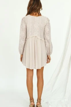 Fancy Evening Dress Nude