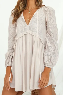Fancy Evening Dress Nude