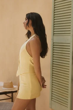 Faye Lane Vest Top Yellow