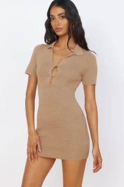 Feel Good Moments Mini Dress Brown