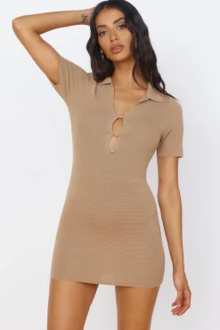 Feel Good Moments Mini Dress Brown