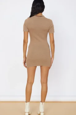 Feel Good Moments Mini Dress Brown