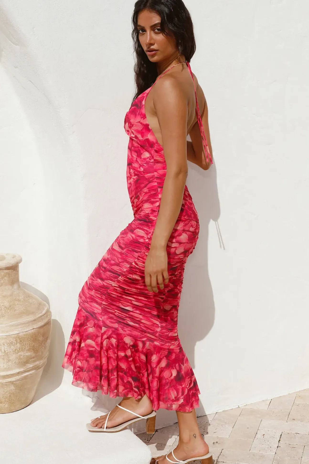 Feeling Joy Midi Dress Red
