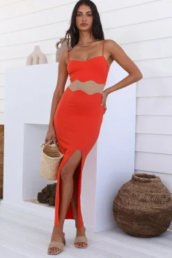 Find The Words Maxi Dress Orange