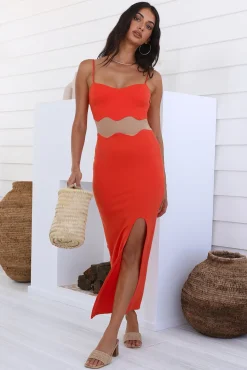 Find The Words Maxi Dress Orange