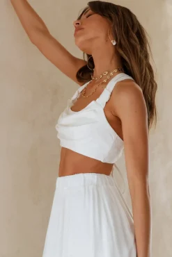 Fixed Focus Crop Top White