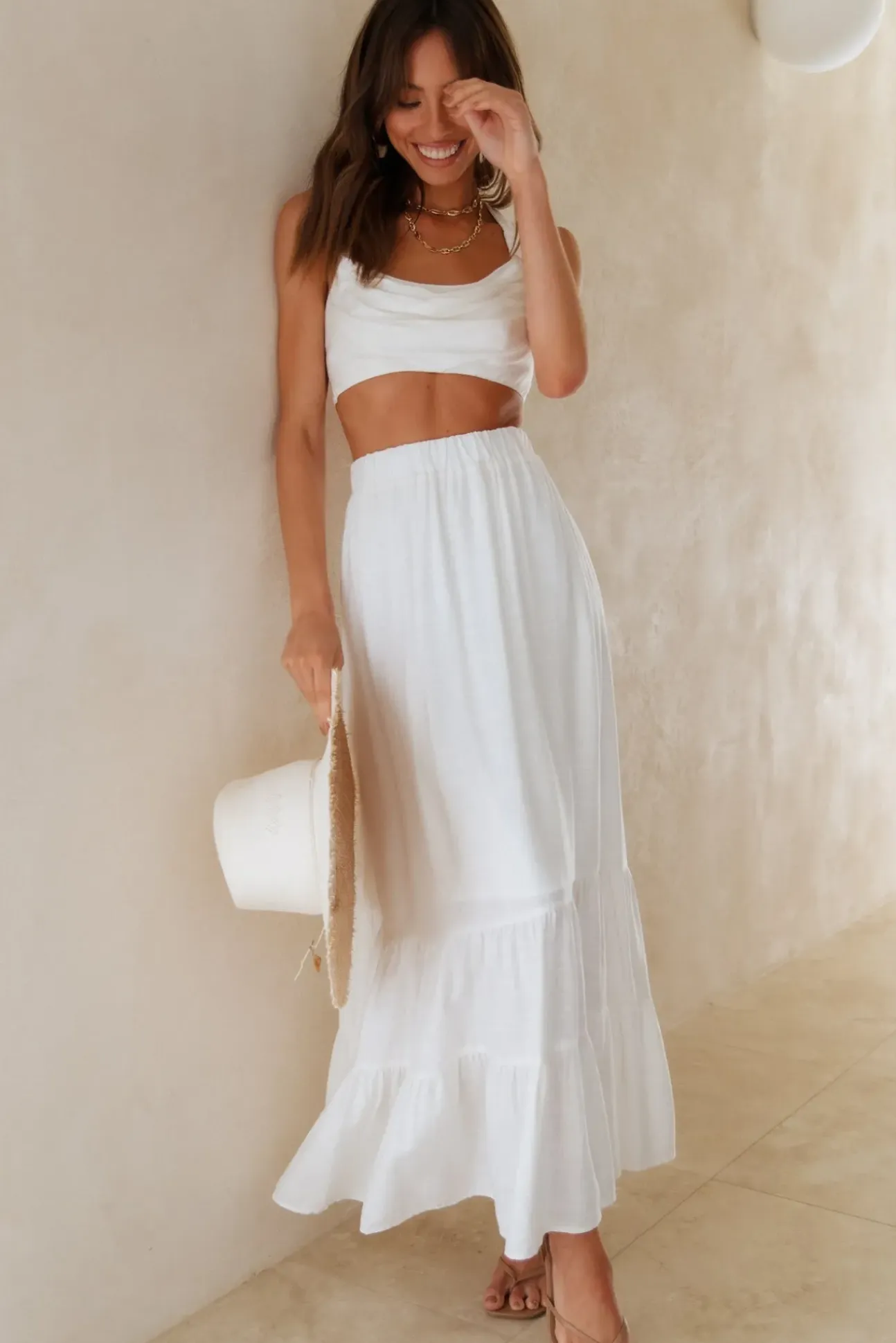 Fixed Focus Crop Top White