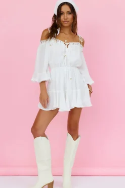 Floating Above Romper White