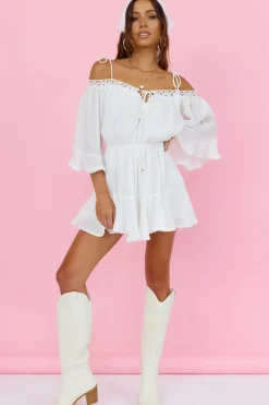 Floating Above Romper White