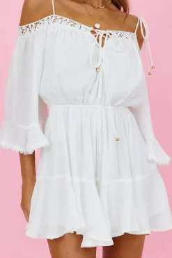 Floating Above Romper White