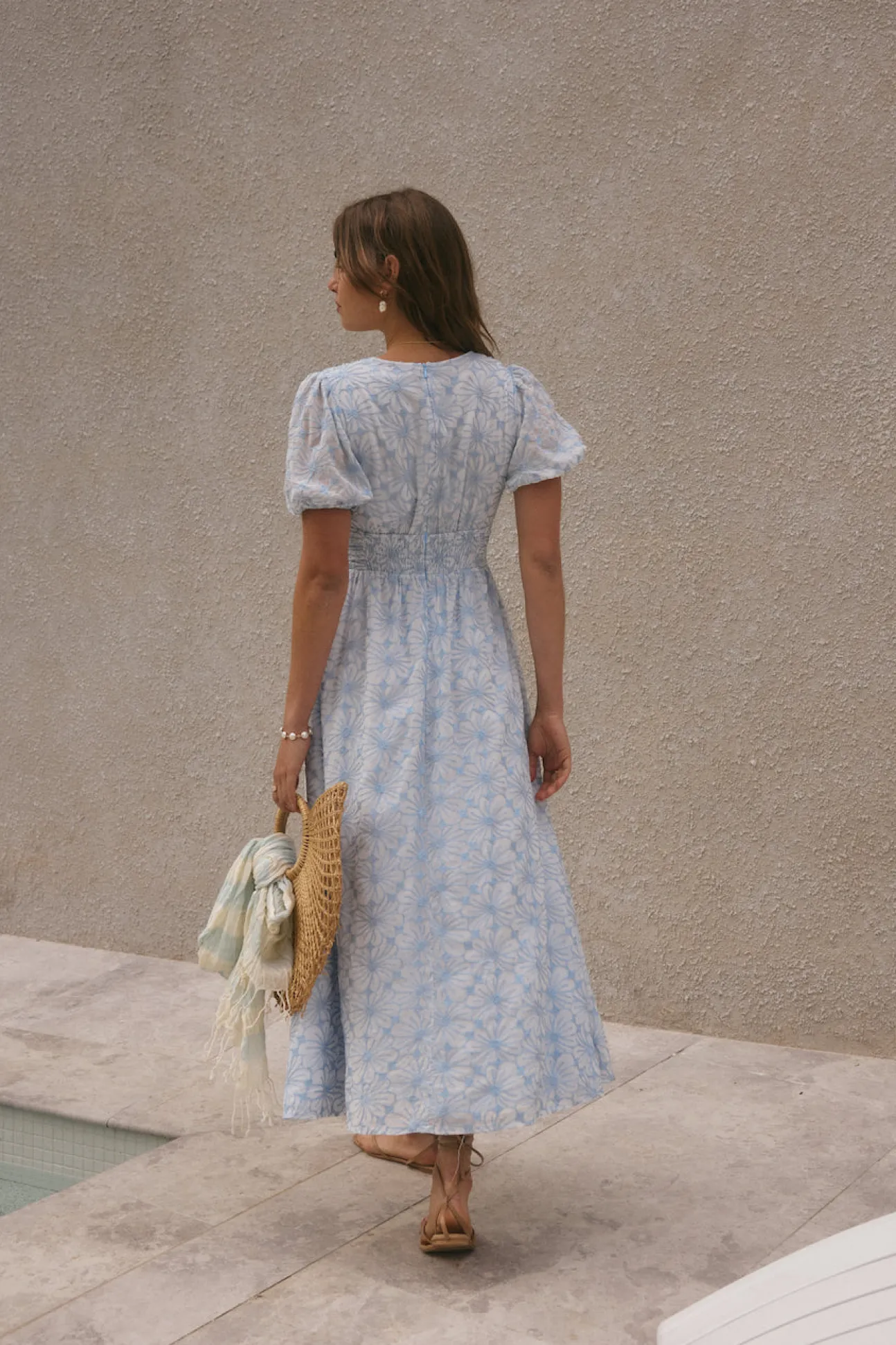 Floral Dreams Maxi Dress Blue