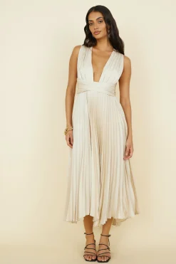 Florentina Midi Dress Champagne