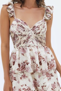 Florienne Tiered Midi Dress Mauve