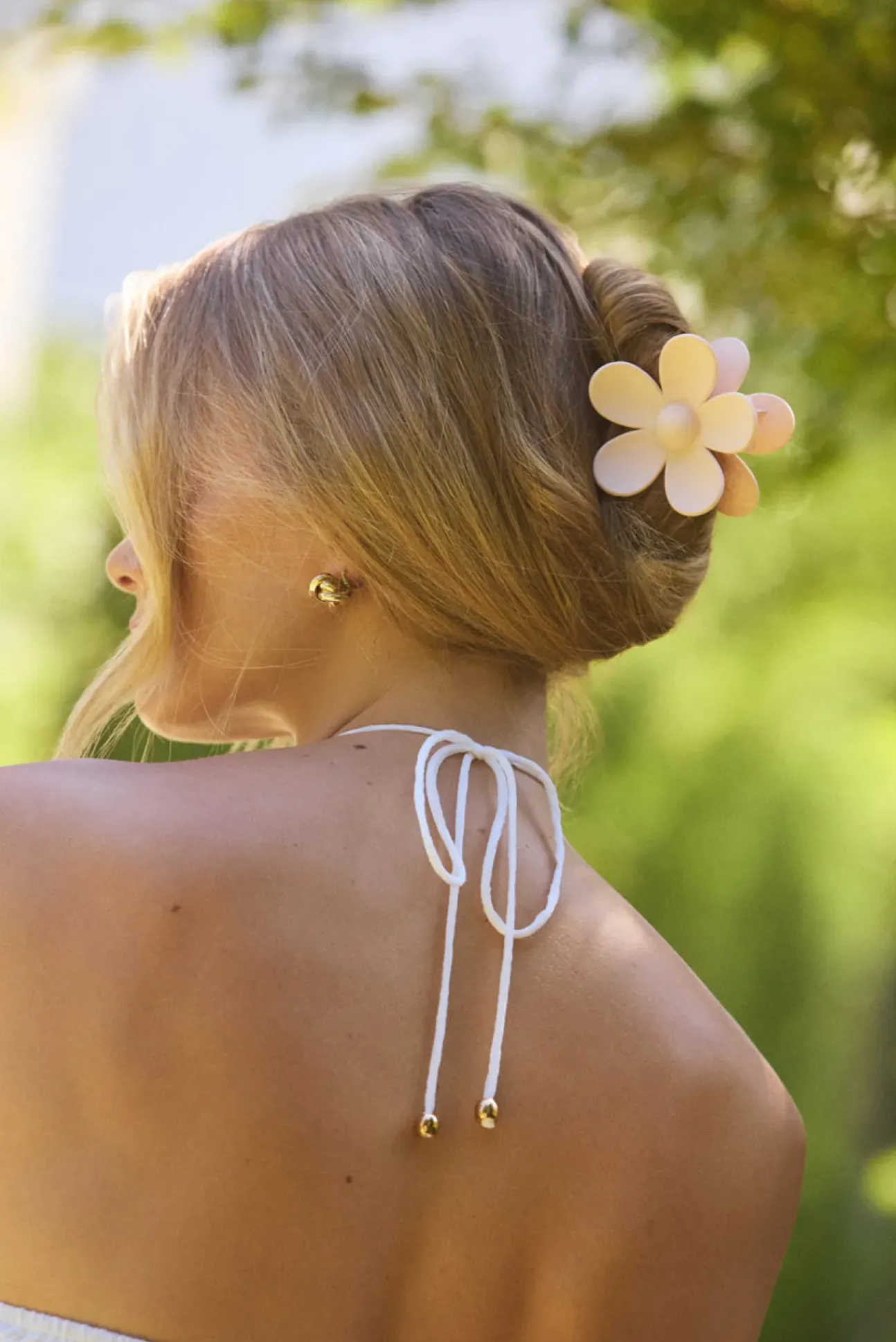 Flower Love Hair Claw Pink