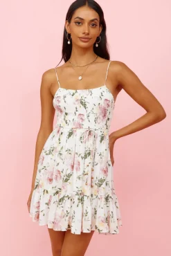 Flower Picking Dress White