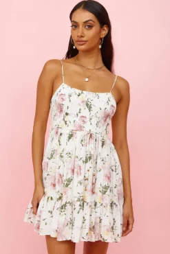 Flower Picking Dress White