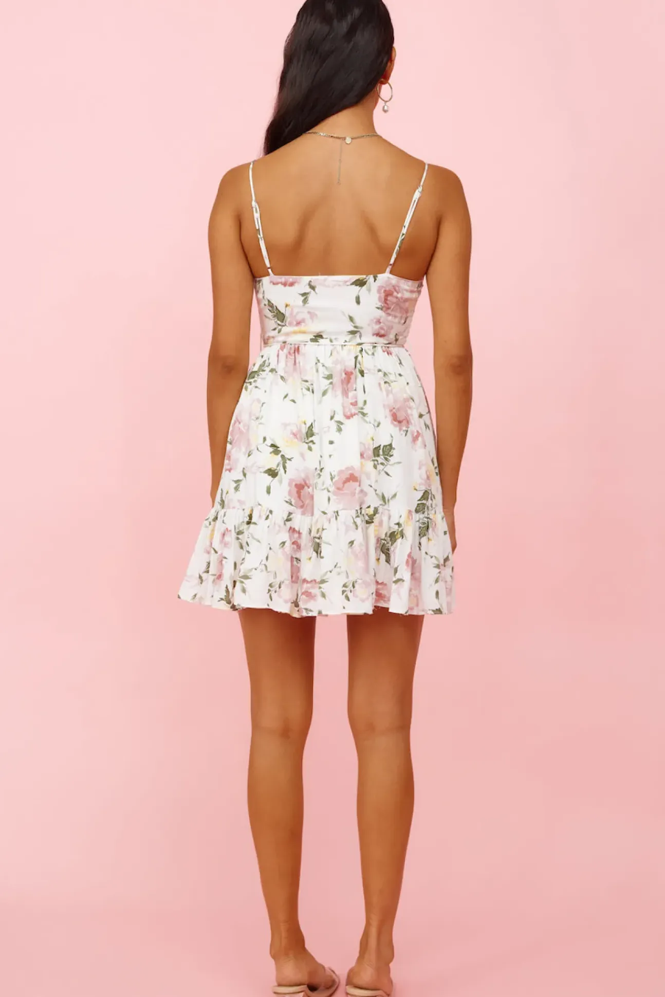 Flower Picking Dress White