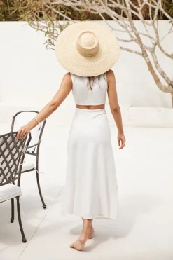 Fluttering Hearts Maxi Dress White