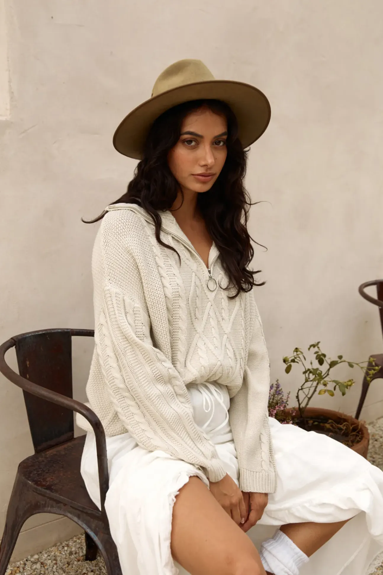 For Real Knit Jumper Beige