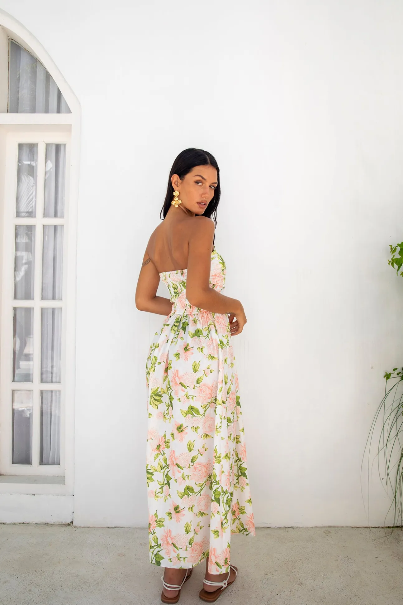 FORTUNATE ONE Bellissima Strapless Maxi Dress Pink