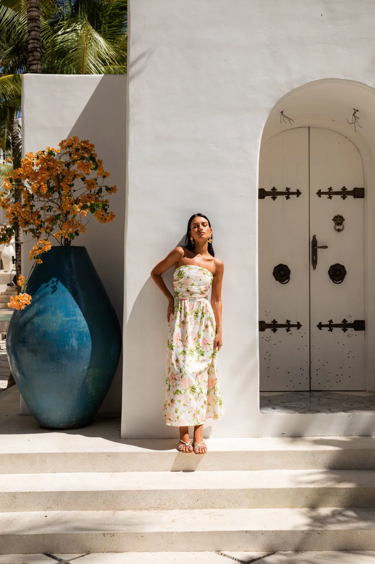 FORTUNATE ONE Bellissima Strapless Maxi Dress Pink