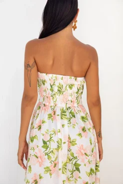 FORTUNATE ONE Bellissima Strapless Maxi Dress Pink