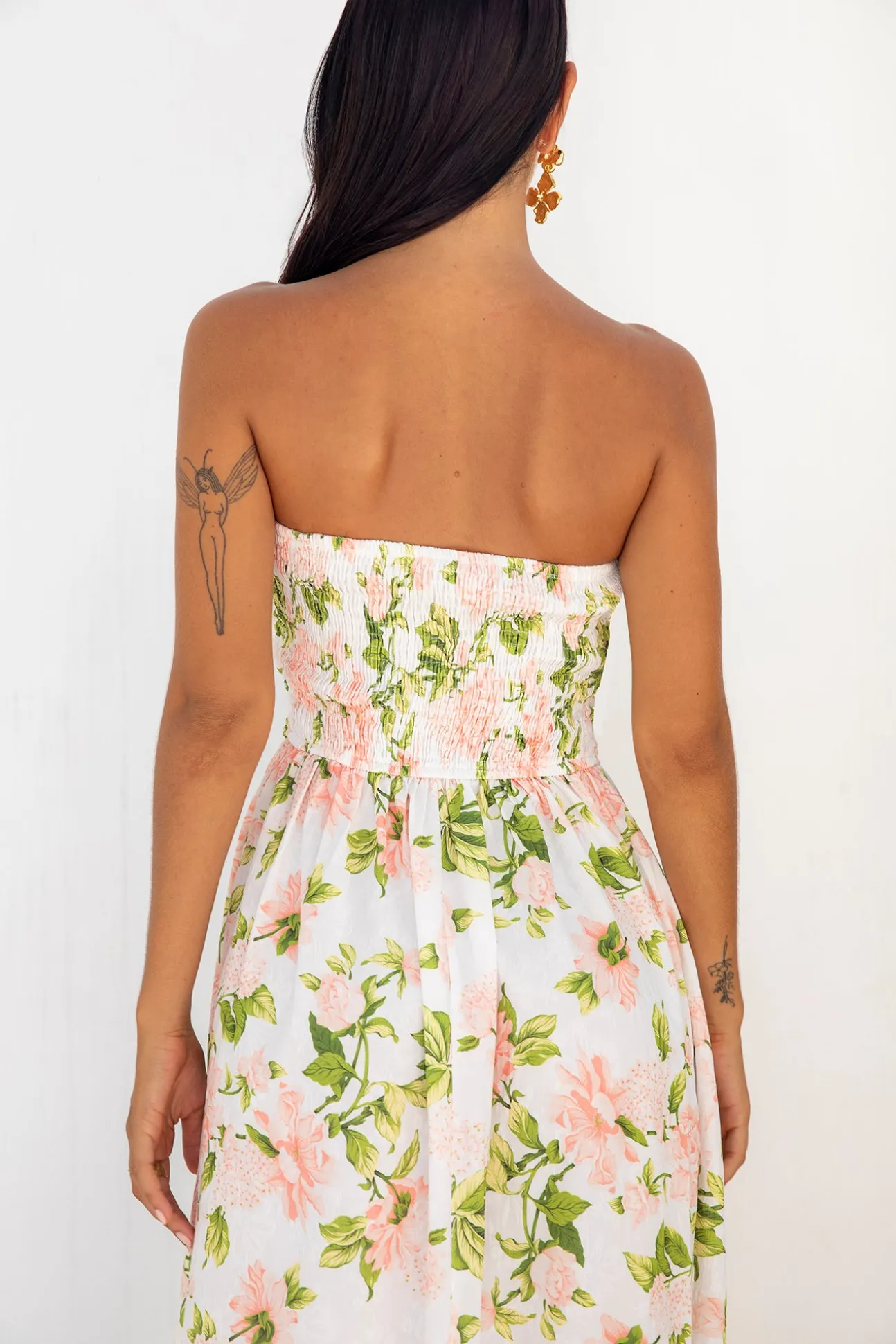 FORTUNATE ONE Bellissima Strapless Maxi Dress Pink